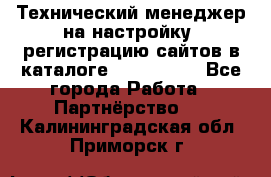 Технический менеджер на настройку, регистрацию сайтов в каталоге runet.site - Все города Работа » Партнёрство   . Калининградская обл.,Приморск г.